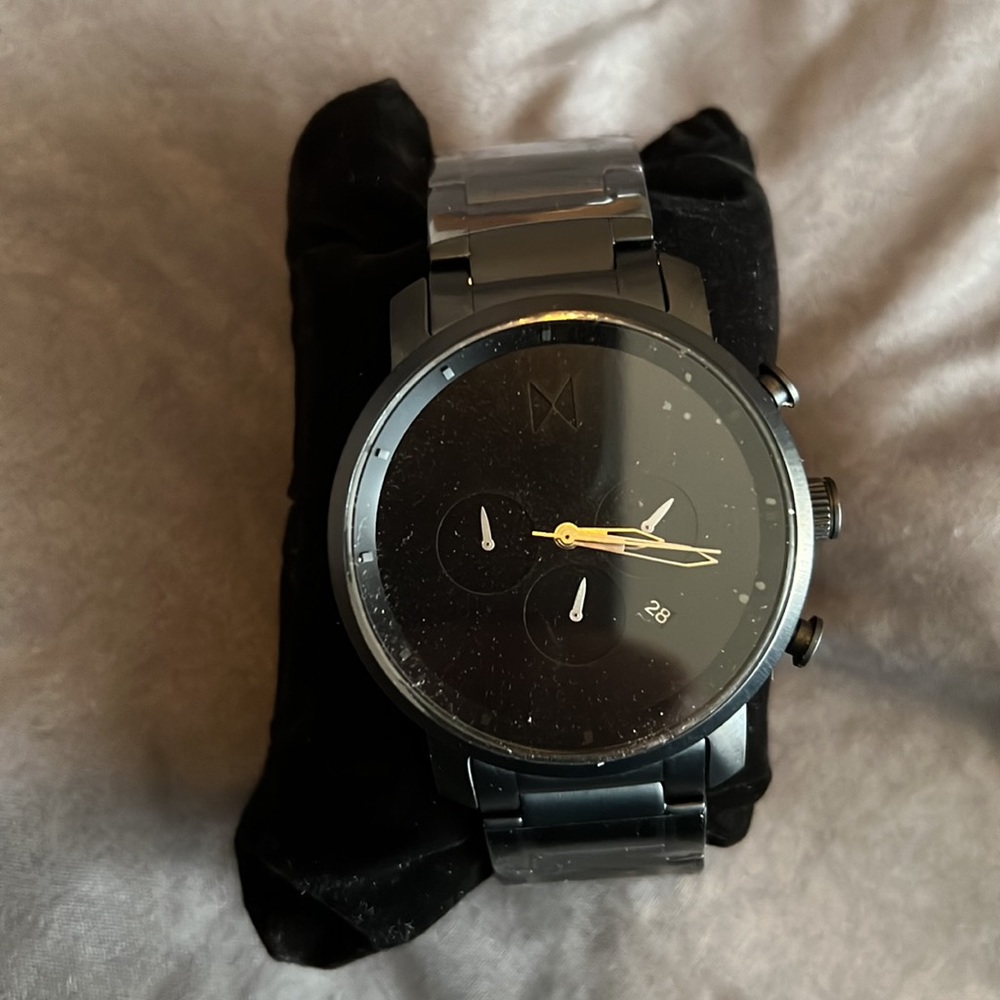 New MVMT 45MM CHRONO BLACK LINK WATCH